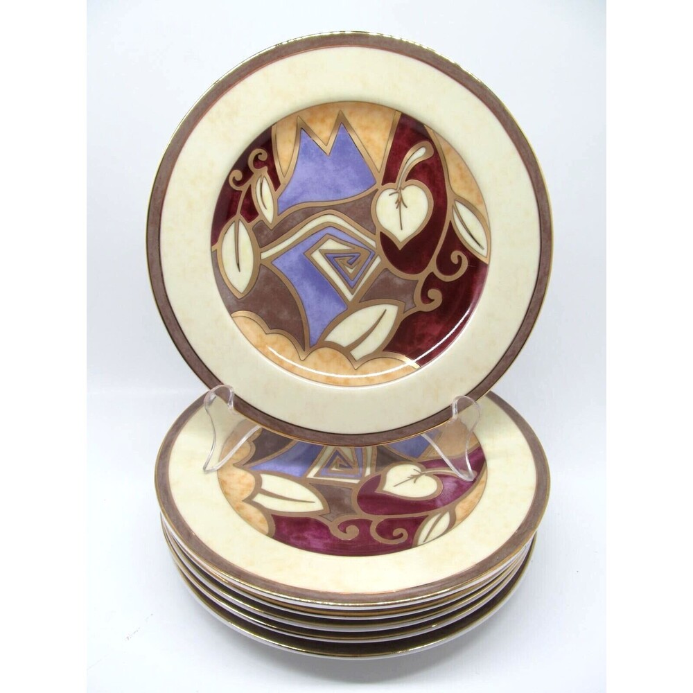 PTS International Interiors Malibu 8 1/8" Salad Plates Bundle of 6